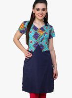 Pannkh Blue Printed Kurtis