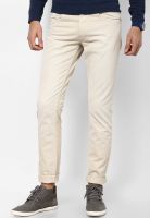 Peter England Beige Regular Fit Jeans