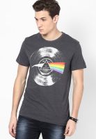 Pink Floyd Grey Printed Round Neck T-Shirts