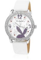 Playboy Bpb-1003-E White/White Analog Watch