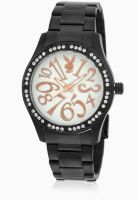 Playboy Bpb-1009-Y - Black/White Analog Watch