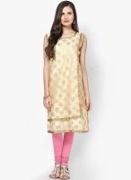 Plume Beige Printed Kurta