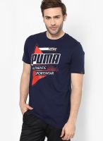 Puma Navy Blue Round Neck T-Shirt