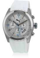 Puma Pu103182004U White/Silver Chronograph Watch