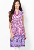 Rain & Rainbow Lavender Printed Kurta