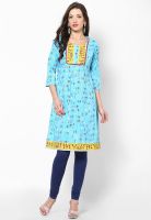 Rangriti Blue Printed Kurtis