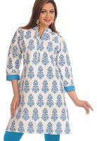 Salwar Studio White Printed Kurtis Salwar Studio White Printed Kurtis