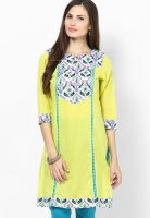 Sangria Lemon Printed Kurtis