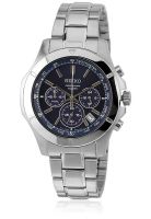 Seiko Ssb103P1 Silver/Blue Chronograph Watch