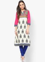 Shree Cream Printed Kurtis