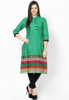 Shree Green Printed Kurtis