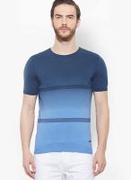 Sisley Blue Round Neck T-Shirt
