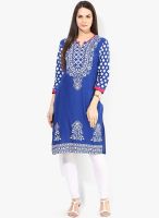 Stylet Blue Printed Kurtis