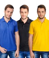Superjoy Yellow Set Of 3 Classy T Shirts For Men