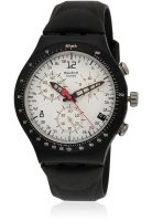 Swatch Ycb4001 Black/White Chronograph Watch