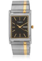 Timex Alog Watchl502 Golden/Black Analog Watchl502 Silver/Black An