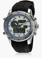 Titan Octane 9455Sp03 Black/Silver Analog & Digital Watch