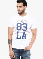 Ucla White Round Neck T-Shirt