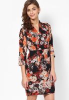 Van Heusen Beige Colored Printed Shift Dress