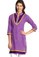 Vani Purple Solid Kurtis