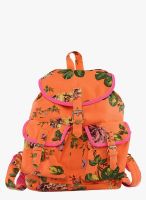 Vogue tree ORANGE CANVAS BACKPACK