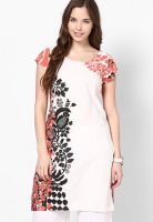 W White Printed Kurtis