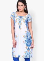 W White Printed Kurtis