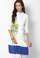 W White Printed Kurtis