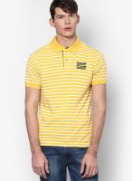 Wrangler Yellow Striped Polo T-Shirts