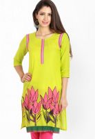 Aaboli Green Printed Kurtas