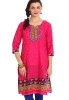 Aaboli Pink Printed Kurtas