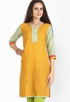 Aaboli Yellow Printed Kurta