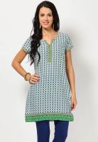 Aurelia Blue Printed Kurtis