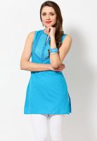 Aurelia Blue Solid Kurtis