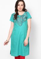 Aurelia Blue Solid Kurtis