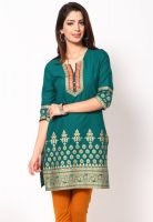 Aurelia Green Printed Kurtis