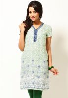 Aurelia Green Printed Kurtis