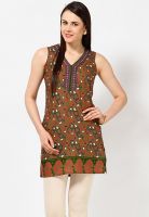 Aurelia Green Printed Kurtis