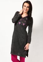 Aurelia Grey Solid Kurtis