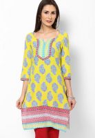 Aurelia Lemon Printed Kurtis