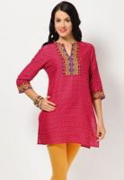 Aurelia Pink Printed Kurtis