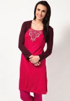 Aurelia Pink Solid Kurtis