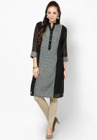 Ayaany Black Printed Kurta