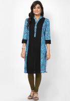 Ayaany Blue Printed Kurta