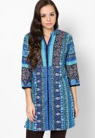 Ayaany Blue Printed Kurta