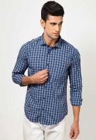 Basics Blue Casual Shirts