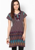 Belle Fille Purple Embroidered Kurtis