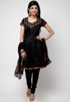 Biba Black Embroidered Kurtis