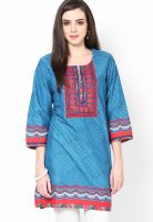 Biba Blue Checked Kurtas