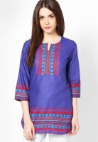 Biba Blue Printed Kurtis